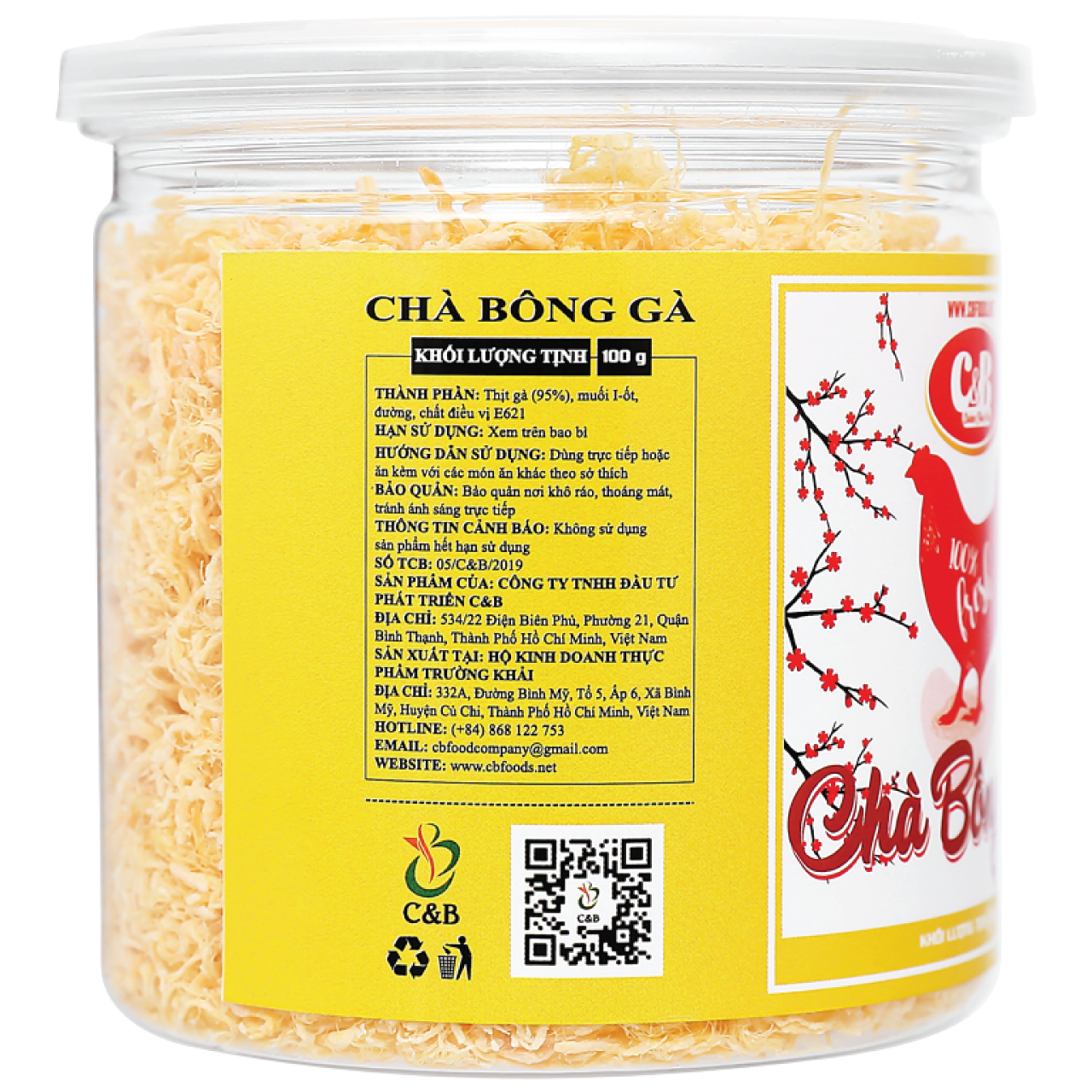 CHÀ BÔNG GÀ C&B HỘP 100G