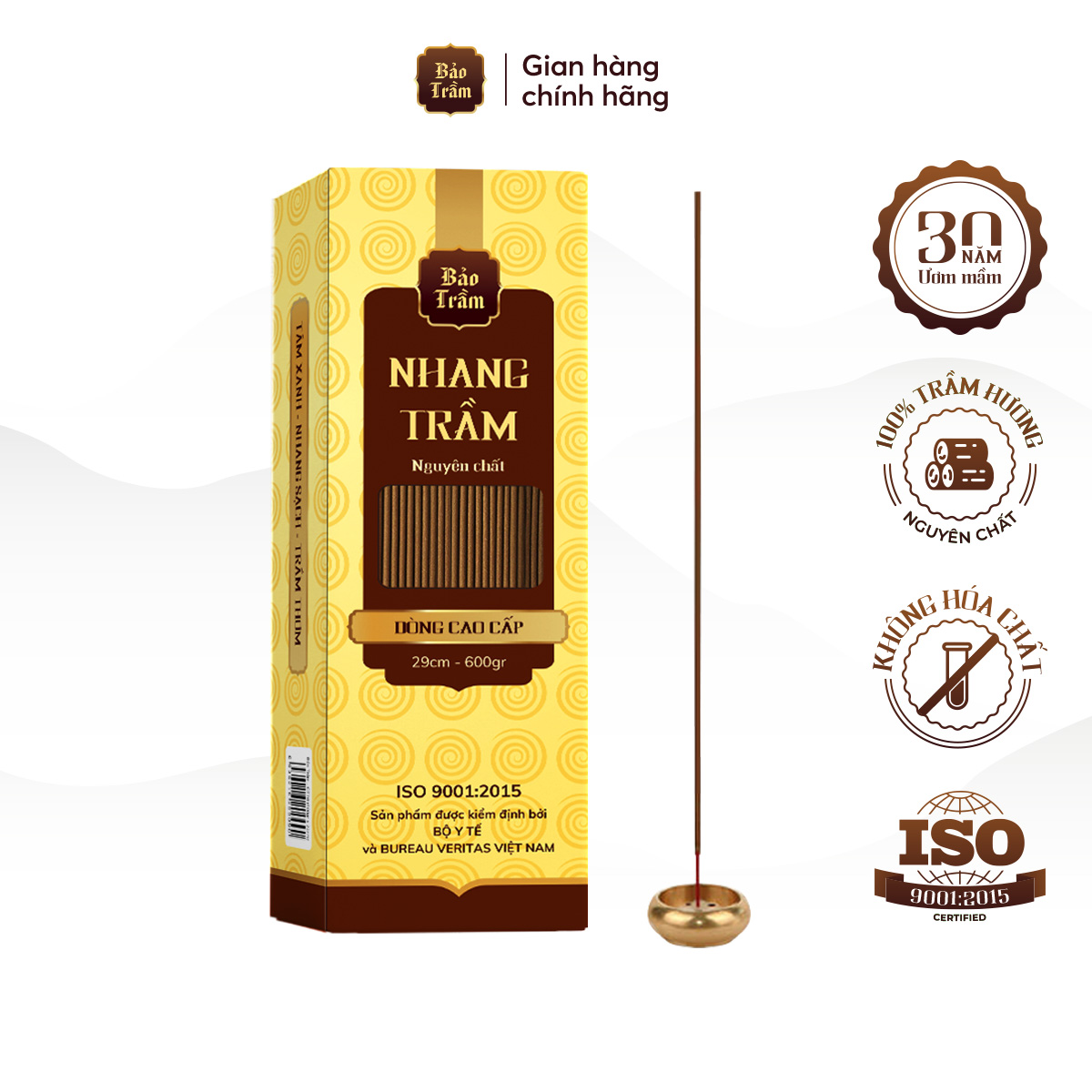 Nhang trầm hương bảo trầm, cao cấp 20cm/ 30cm/ 40cm