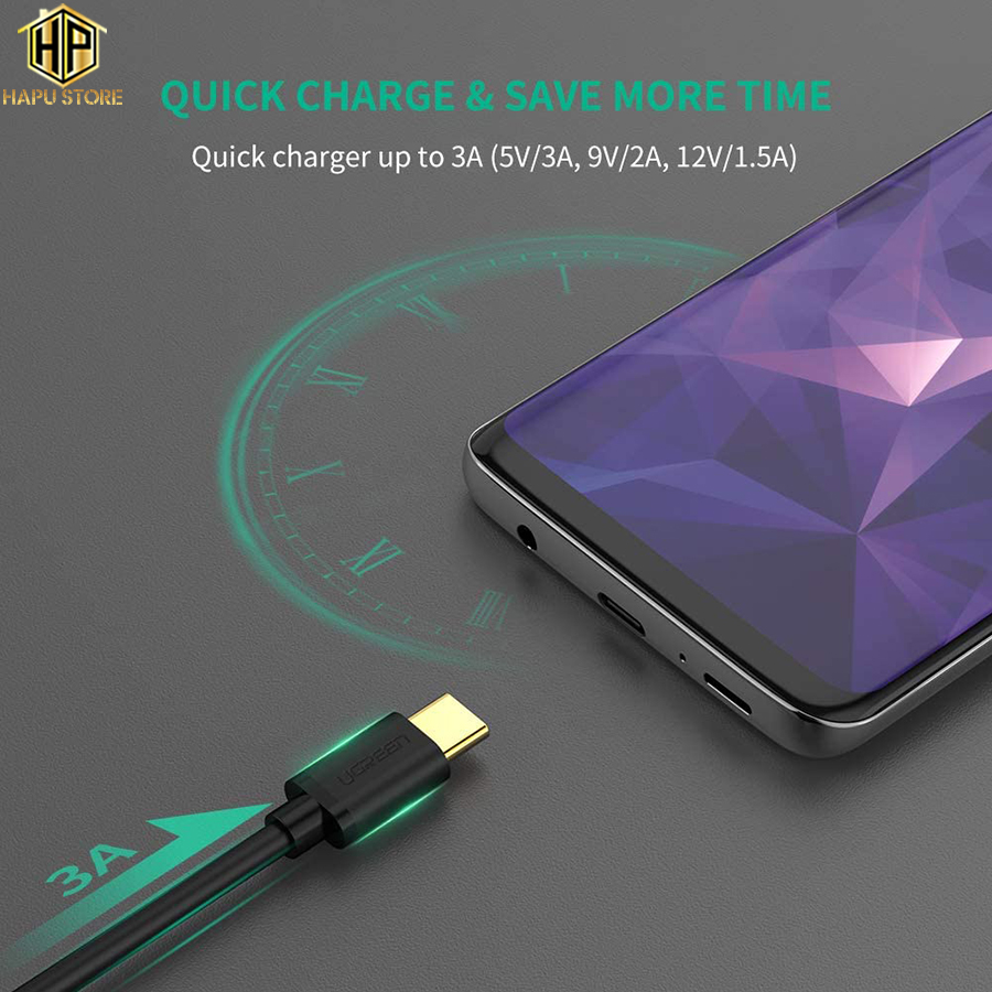 Ugreen 30161 - Cáp USB Type C to USB 2.0 dài 2m chính hãng