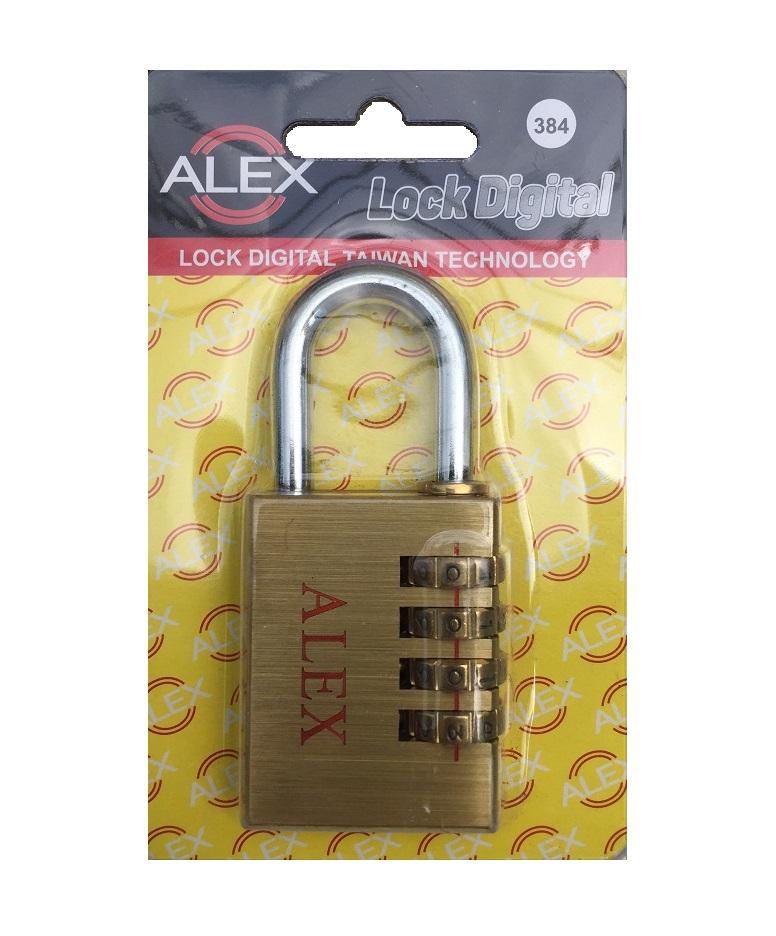Khóa số Alex 384 đồng thau ( 4 sô )