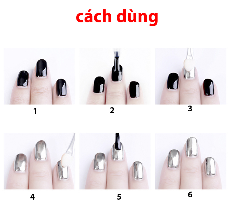 Bột Màu Phủ Móng Tráng Gương Titanium