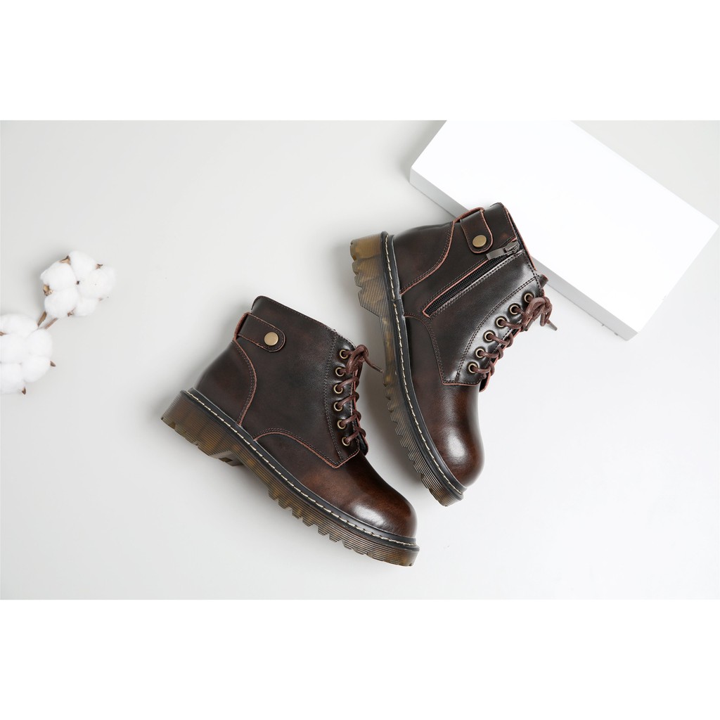 KAI boots - Boots da bò nữ phong cách vintage, retro