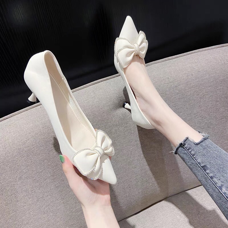 Giày cao gót nhọn nơ mới sang chảnh mã a3nv