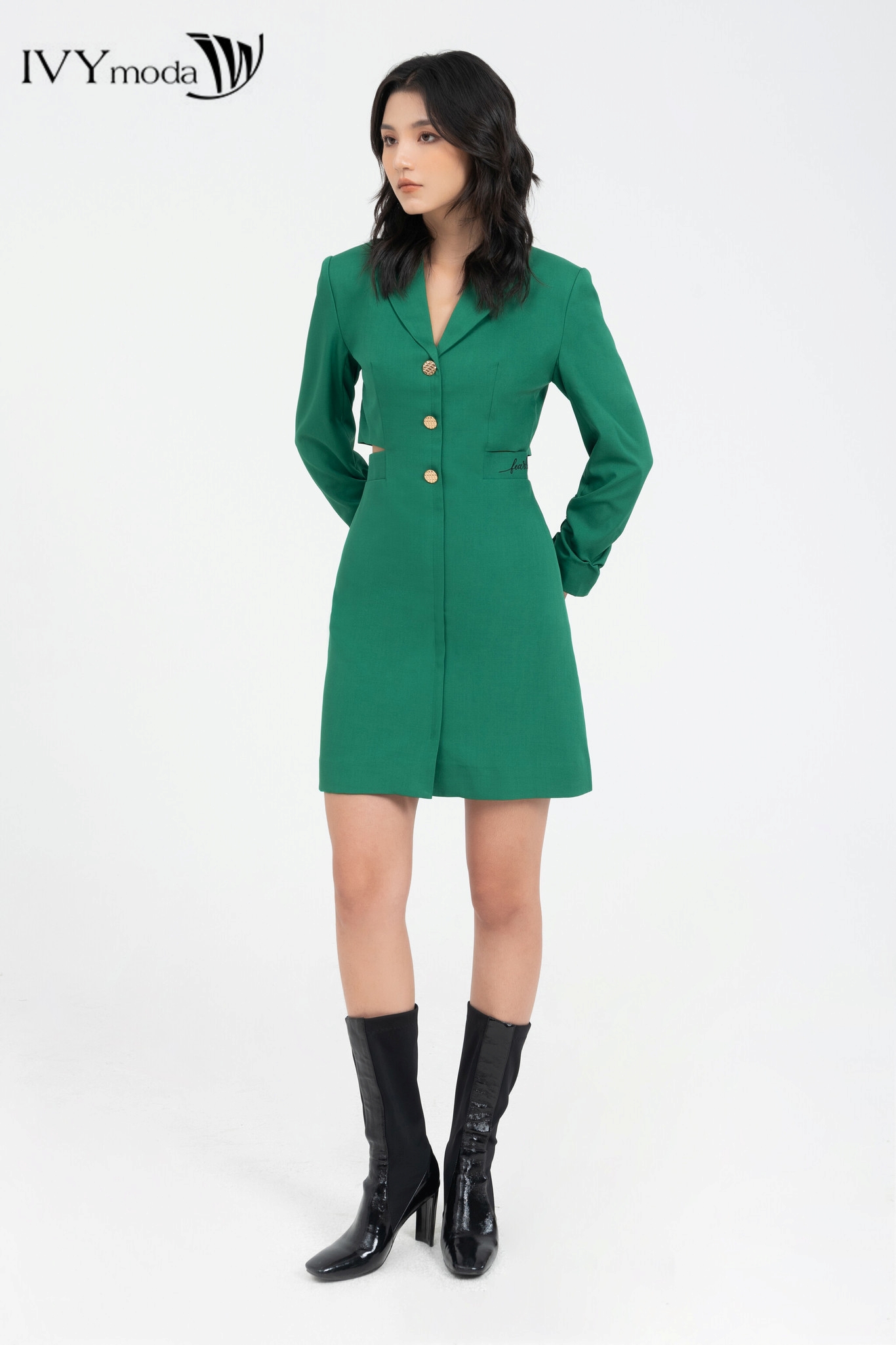 [10.10 -12.10 | VOUCHER 10% ĐƠN 499K] Đầm vest eo cut-out IVY moda MS 48B9456