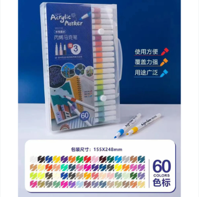 Bút màu Acrylic Marker Cao Cấp 12 tới 120 màu MS 9102 bút sơn Acrylic chống nước vẽ trên mọi chất liệu vẽ giày vải chai lọ