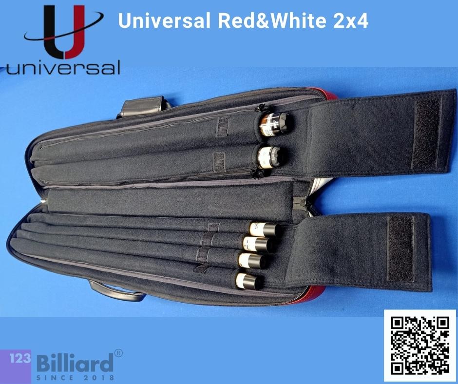 Bao đựng cơ Universal Red&White 2 gốc 4 ngọn [SIÊU THỊ BIDA - PHỤ KIỆN BIDA]