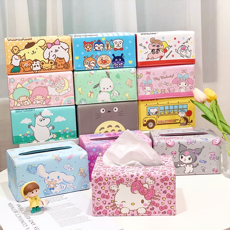 Hộp đựng khăn giấy Hello Kitty - Doremon Doraemon
