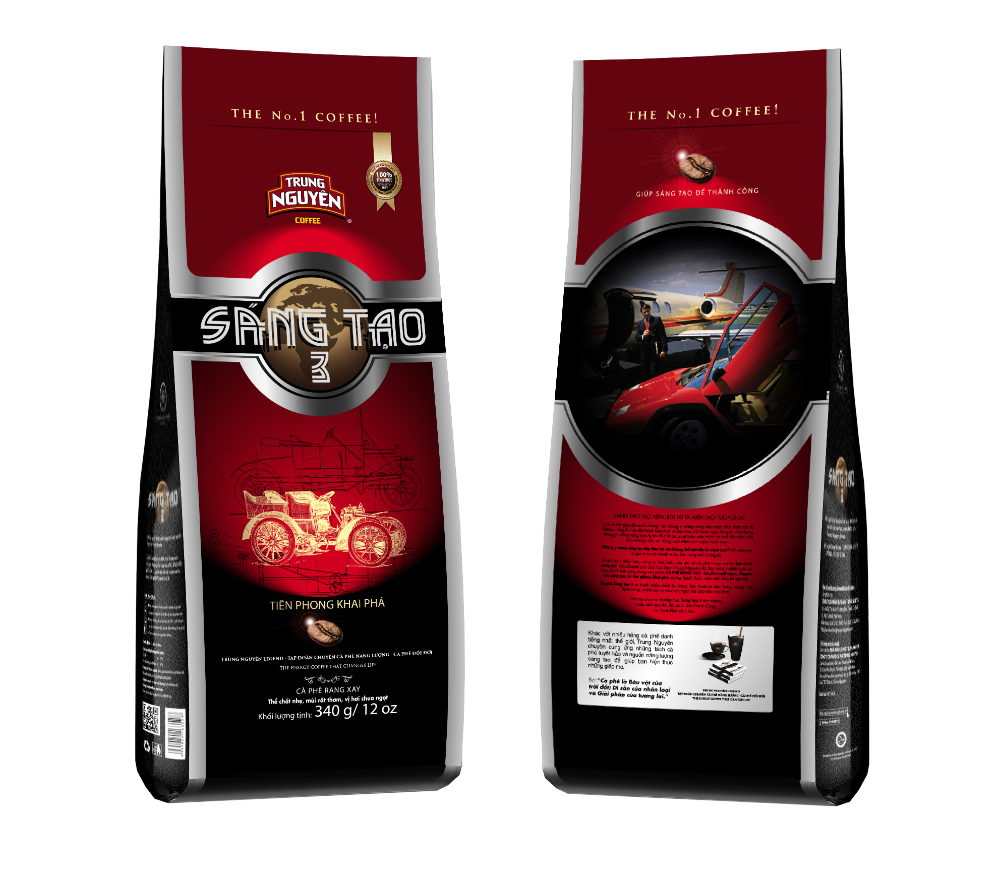 Trung Nguyên Legend Cà Phê Rang Xay Sáng Tạo 3 – Gói 340gr – Thuần Hạt Arabica, Vị Chua Thanh Nhẹ