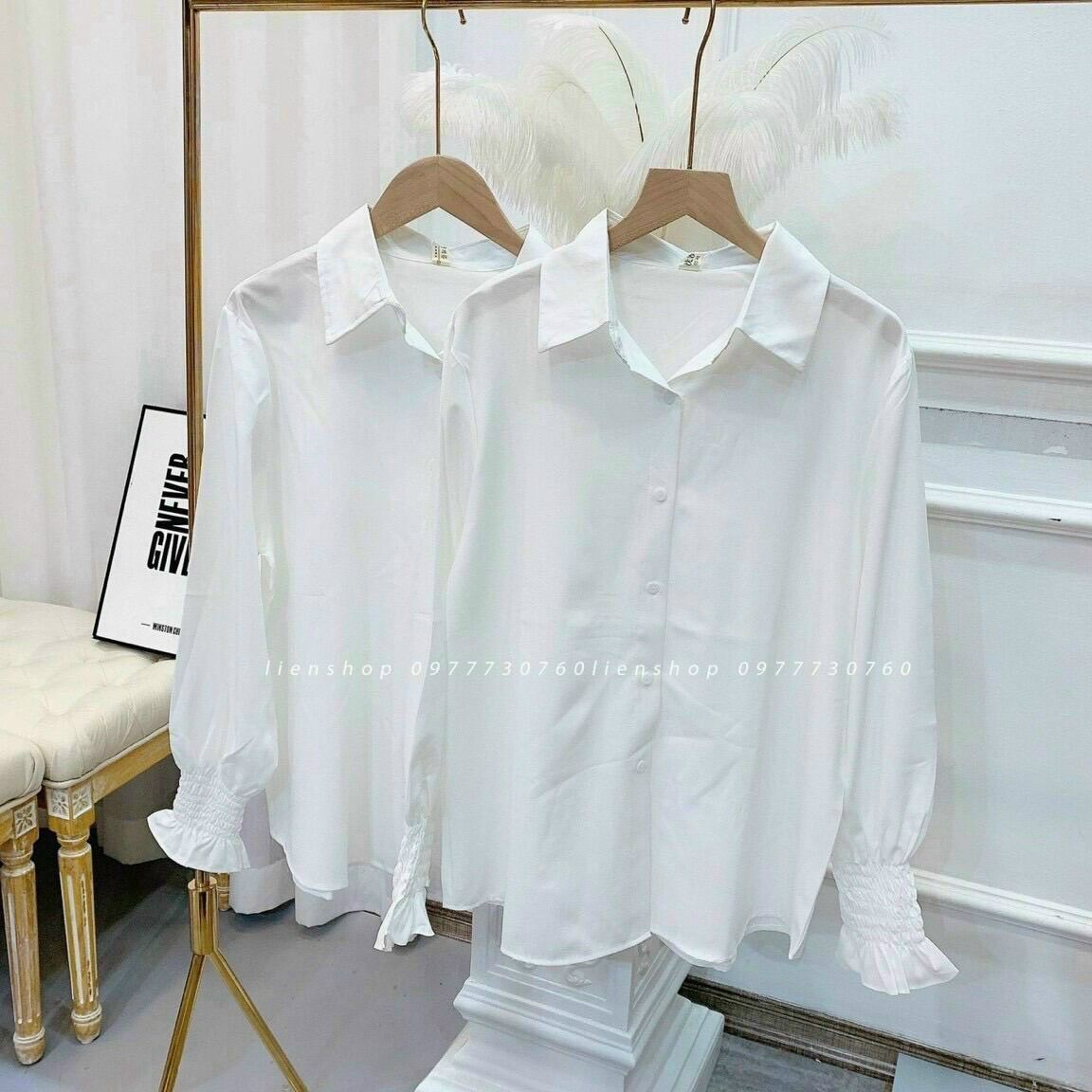 [25-27/4 Hoàn tiền 15%]Áo SƠ MI NỮ TAY BỒNG BO m101