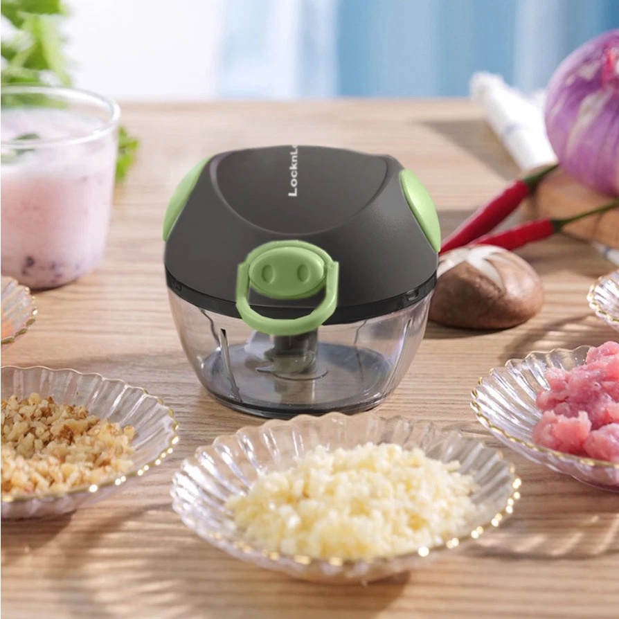 Máy xay tỏi ớt, xay đồ ăn dặm hình con heo cầm tay mini chính hãng Lock&Lock