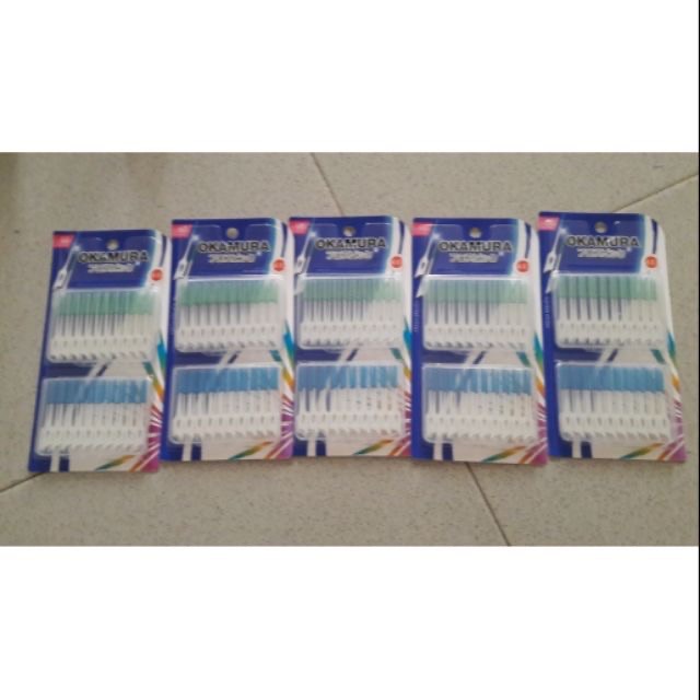 Okamura - combo 5 hộp tăm silicon siêu mềm cao cấp 60 cây