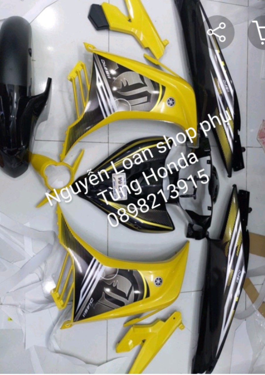 YAMAHA - OH DÀN ÁO CHO XE EXCITER 135 MÀU  VÀNG ĐEN FULL DÀN MÀU 10 MÓN