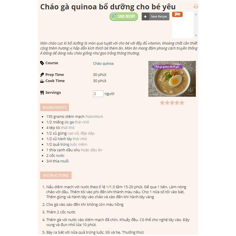 [HÀNG CHUẨN CHẤT LƯỢNG] Hạt diêm mạch Organic Quinoa Absolute Organic Gói 1Kg - Úc