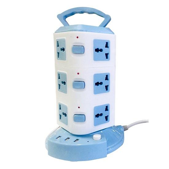 Ổ Cắm Điện 3 Tầng Đa Năng Có Cổng Usb Tiện Dụng