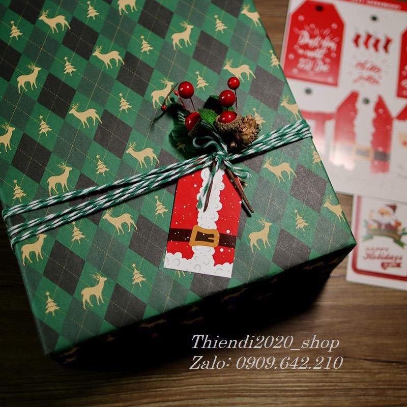 NOV22-NOV23-Tem treo giấy NOEL (tặng kèm dây ribbon)