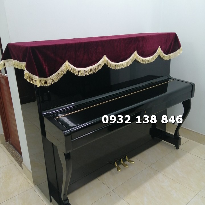 [HCM]KHĂN PHỦ ĐÀN PIANO CƠ NHUNG ĐỎ ĐÔ NHẬP KHẨU CAO CẤP
