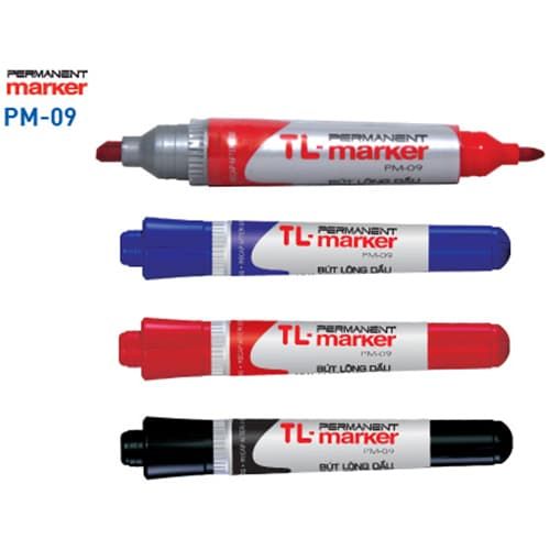 Bút lông dầu Thiên Long PM09. 1 cây. Loại lớn. Không xóa được. Có 3 màu xanh đen đỏ. Hàng chính hãng Thiên Long. Dùng trong Văn Phòng rất tốt. Vi Tính Quốc Duy