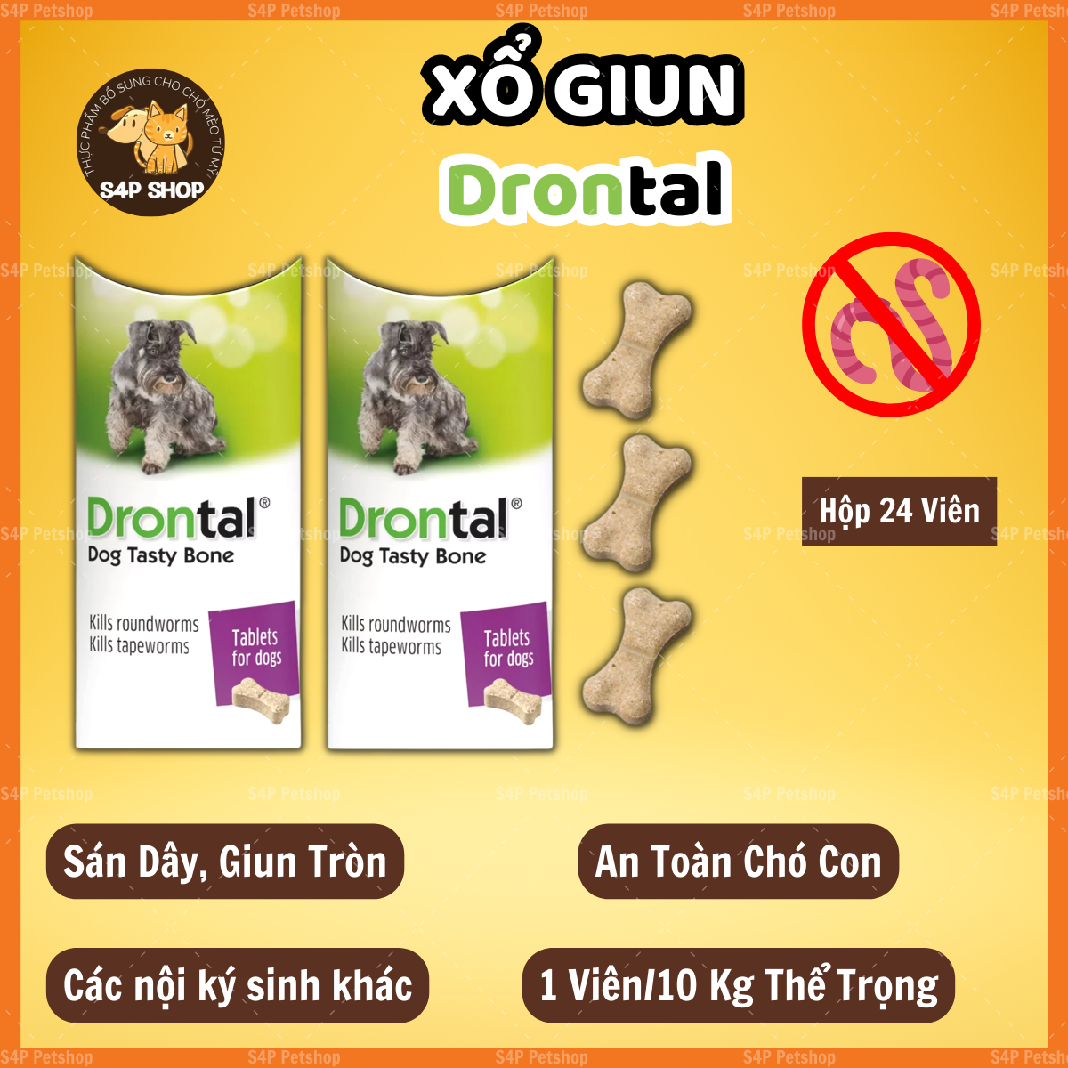 Viên tẩy giun cho chó BAYER Drontal Plus Flavour