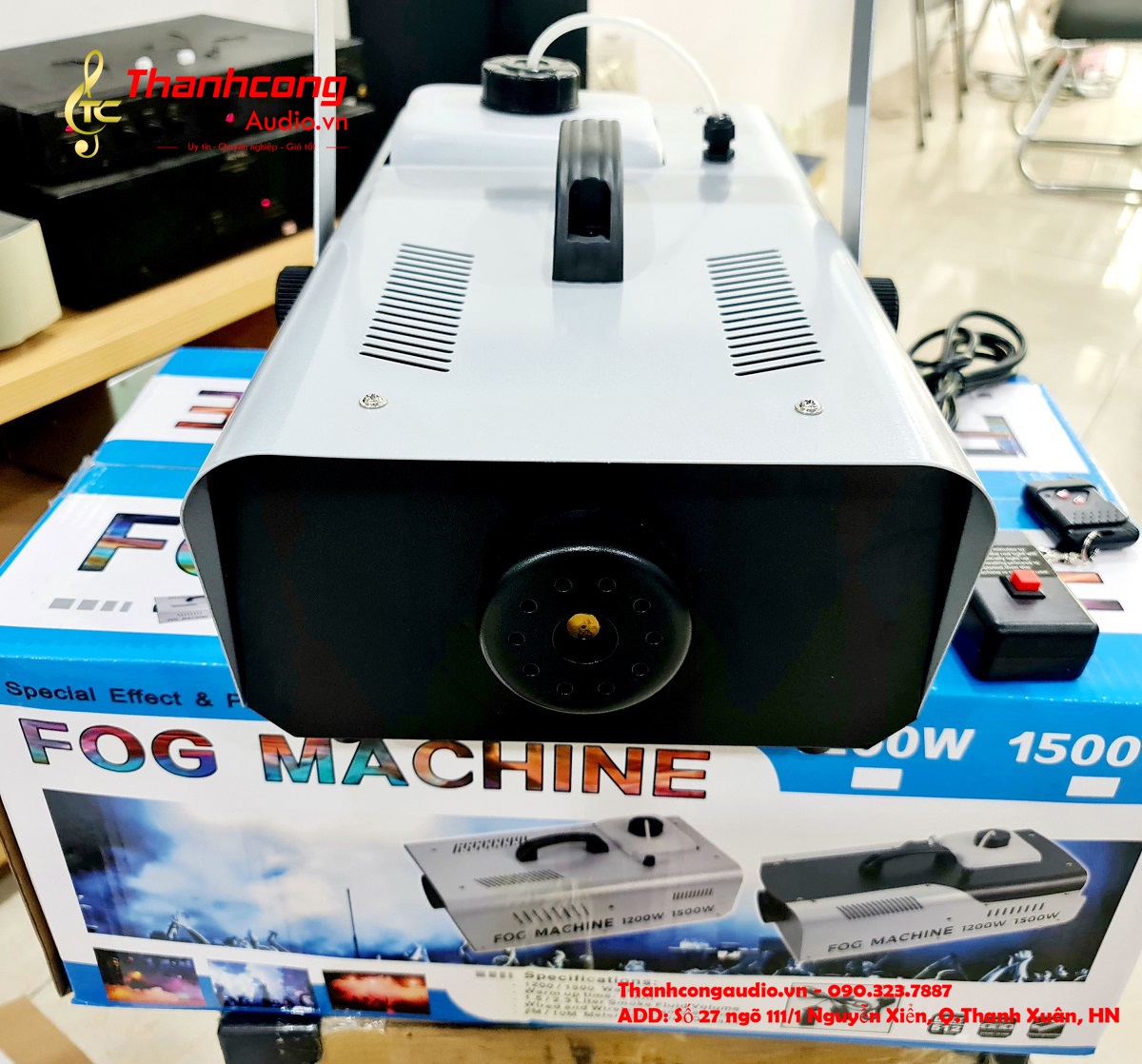 Premium 1500W fogger smoke sprayer: for stage, studio, DJ, Hall.