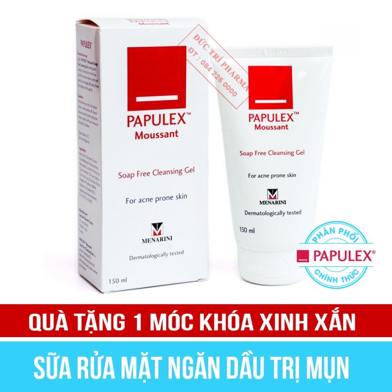 Sữa rửa mặt ngăn dầu giảm mụn papulex moussant gel 150ml, cam kết hàng đúng mô tả, chất lượng đảm bảo an toàn đến sức khỏe người sử dụng cao cấp