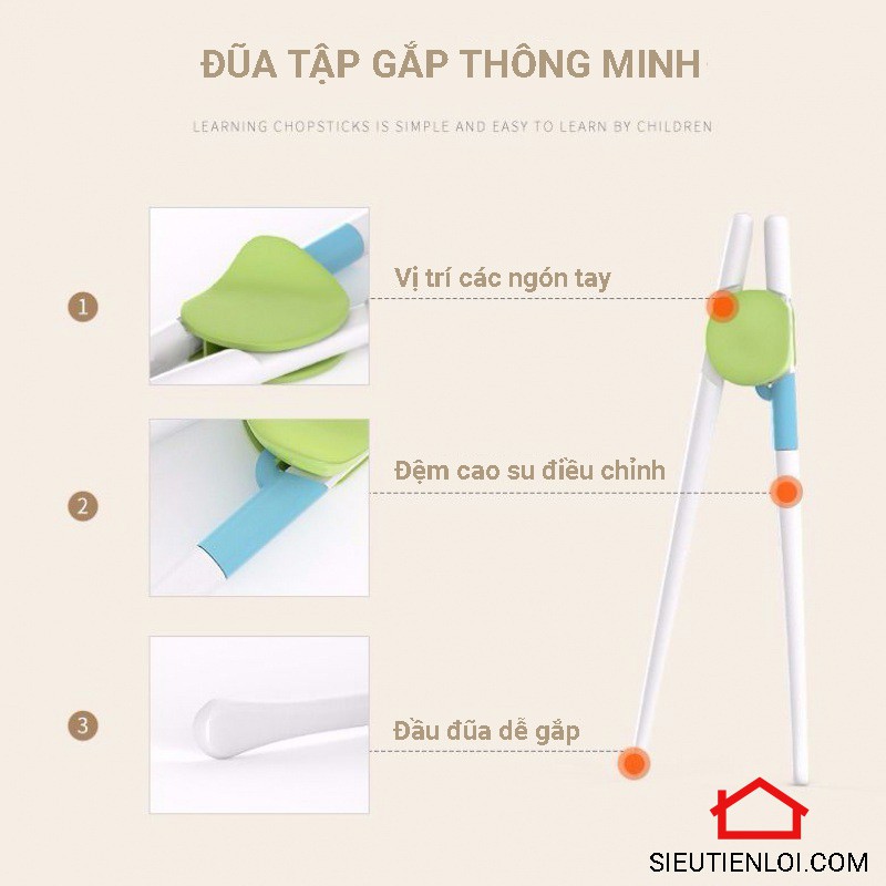 Đũa tập gắp, đũa tập ăn cho bé - hàng xuất Nhật