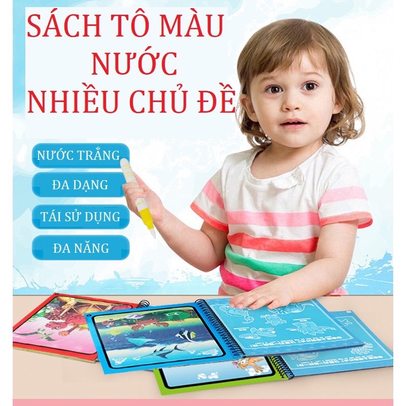 Tranh tô màu nước ma thuật - Tự xóa