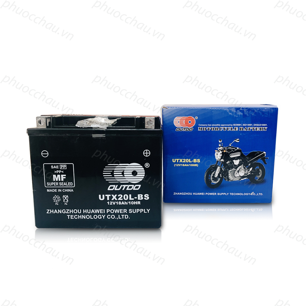 Ắc Quy Xe Máy OUTDO UTX20L-BS (12V-18AH) - Bình Ắc Quy 12V