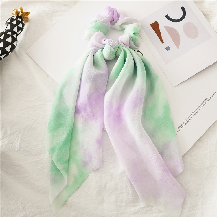 Cột tóc nơ scrunchies màu loang mềm mại - mã sc003