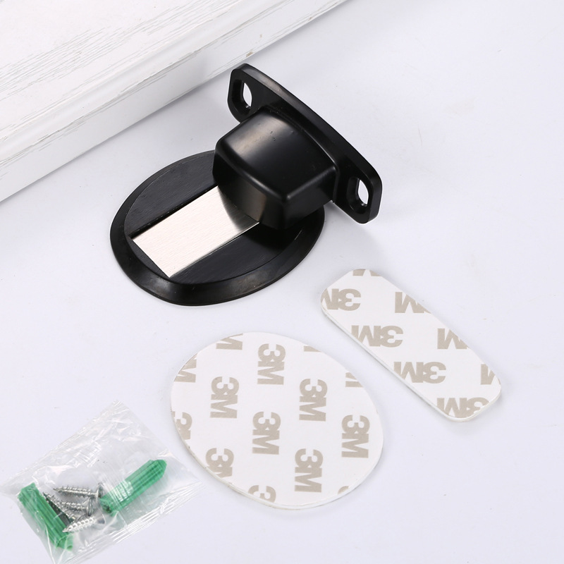 Chặn cửa nam châm đế mỏng, hít cửa inox 304 dạng VUÔNG bền đẹp chống va đập tiện dụng