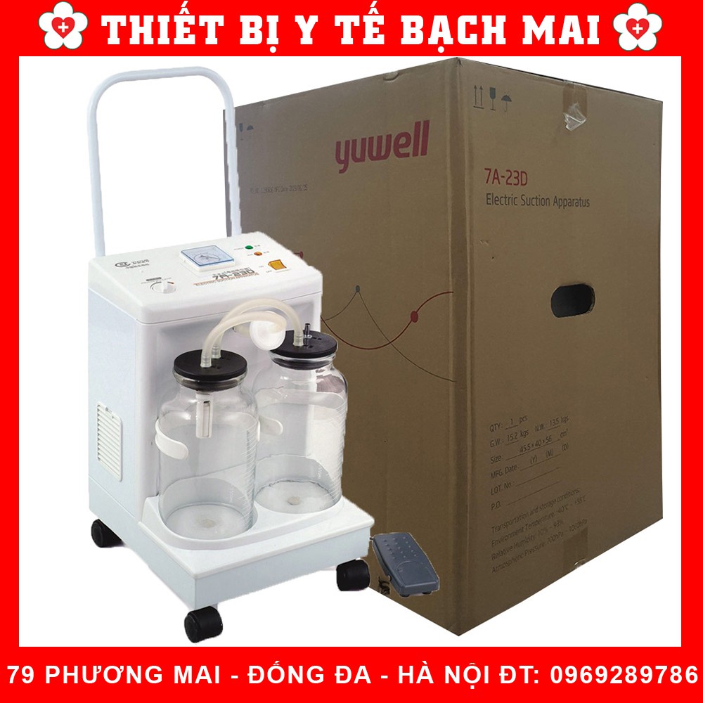 Máy hút dịch đờm 2 bình yuwell 7a-23d
