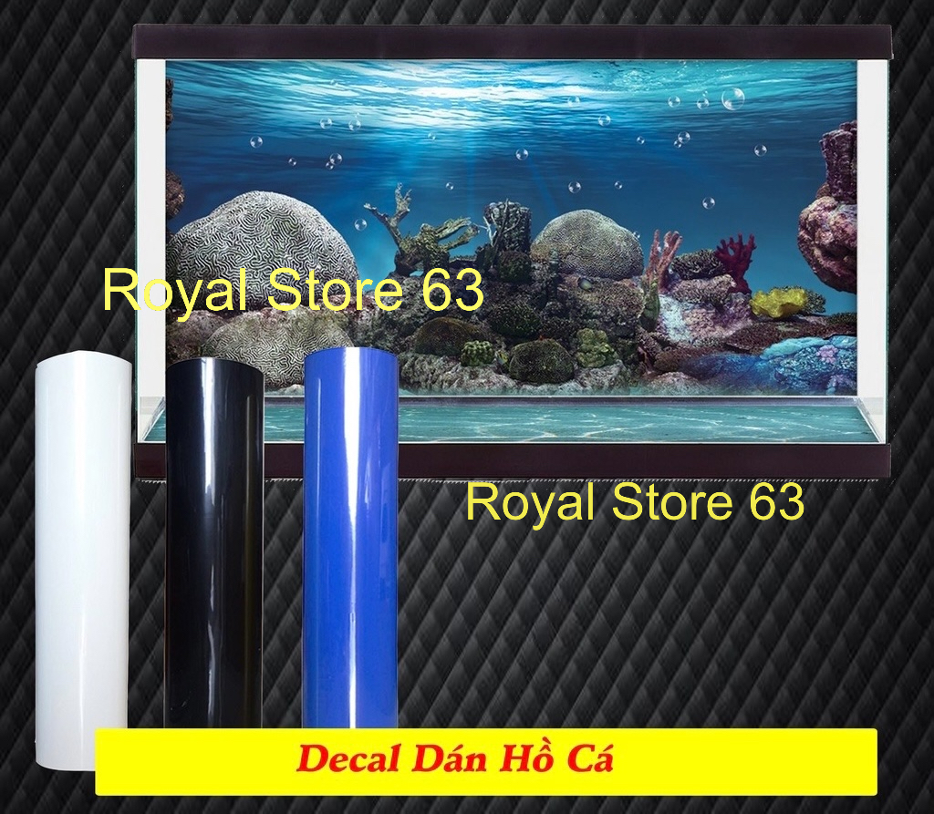 Decal trắng, đen, xanh biển dán bể cá cảnh