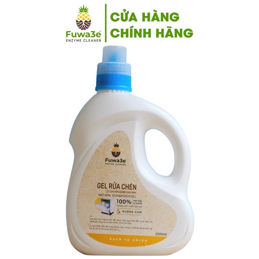 Gel rửa chén sinh học Fuwa3e 2L chuyên dùng cho máy rửa chén bát, an toàn tuyệt đối, làm sạch và làm bóng bát đũa, bảo vệ bát - Fuwa3E official store