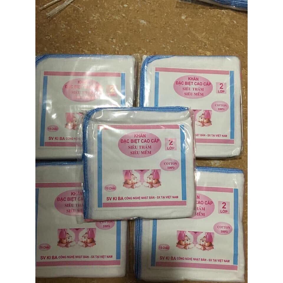Khăn sữa xô trắng loại 2/3/4 lớp xuất nhật cao cấp