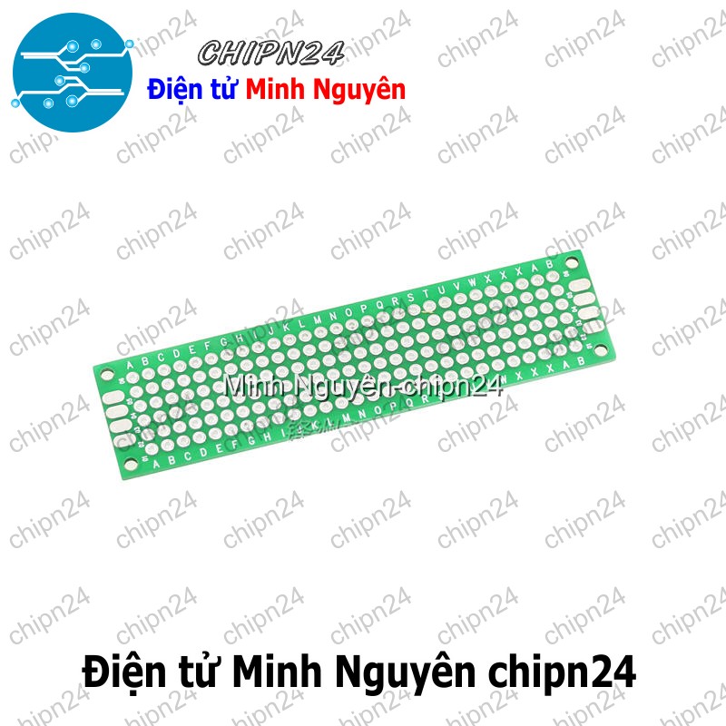 [2 tấm] Testboard 2 mặt Thủy tinh 2x8cm (Board đồng đục lỗ PCB, Testboard cắm hàn) - HH002530