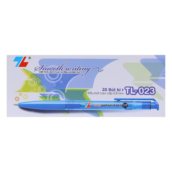Hộp 20 Bút Bi Thiên Long TL-023 ngòi 0.8mm
