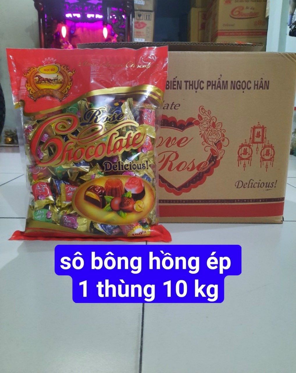 socola bông hồng ÉP 1kg date luôn mới