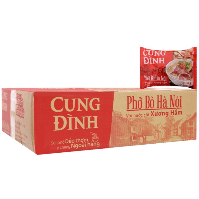 Thùng 30 Gói Phở Bò/Gà Cung Đình Mới.