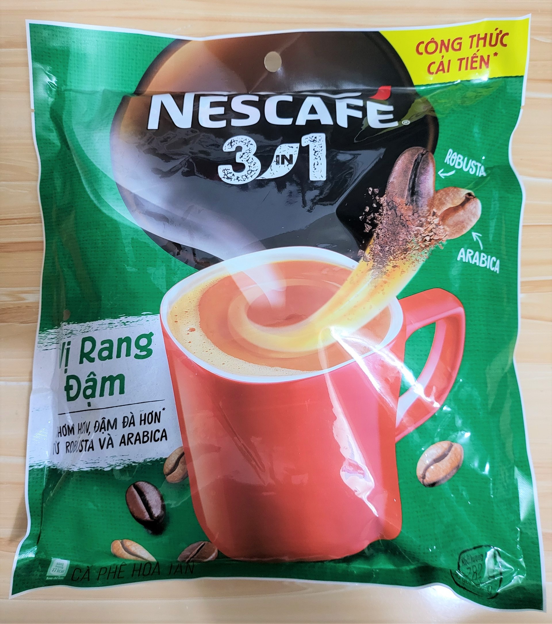 Cà phê hòa tan vị rang đậm nescafe nestle 3 in 1 coffee roasted flavor