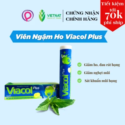 Viên ngậm giảm đau rát họng Viacol Plus