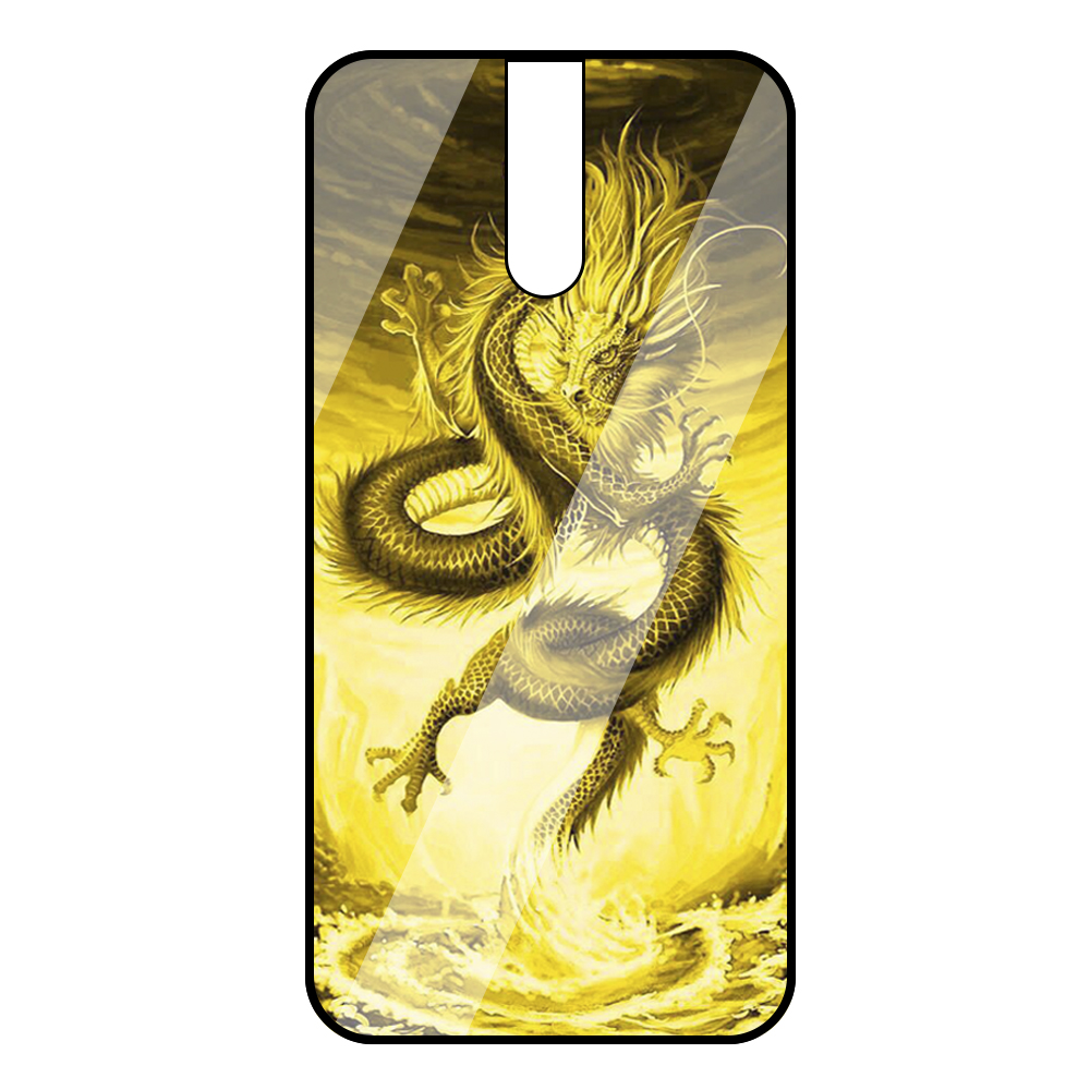 [HCM]Ốp lưng OPPO F11 Pro Hình rồng vàng kính cường lực 9H chống trầy