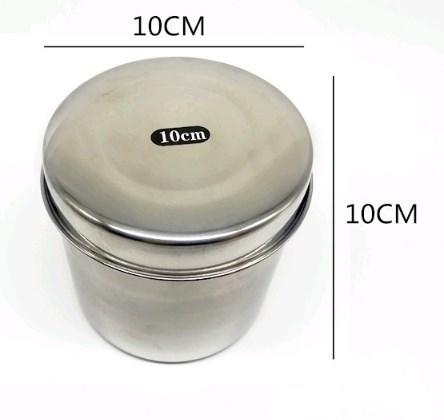 [HCM]Hộp inox đựng bông gòn (10cmx10cm)