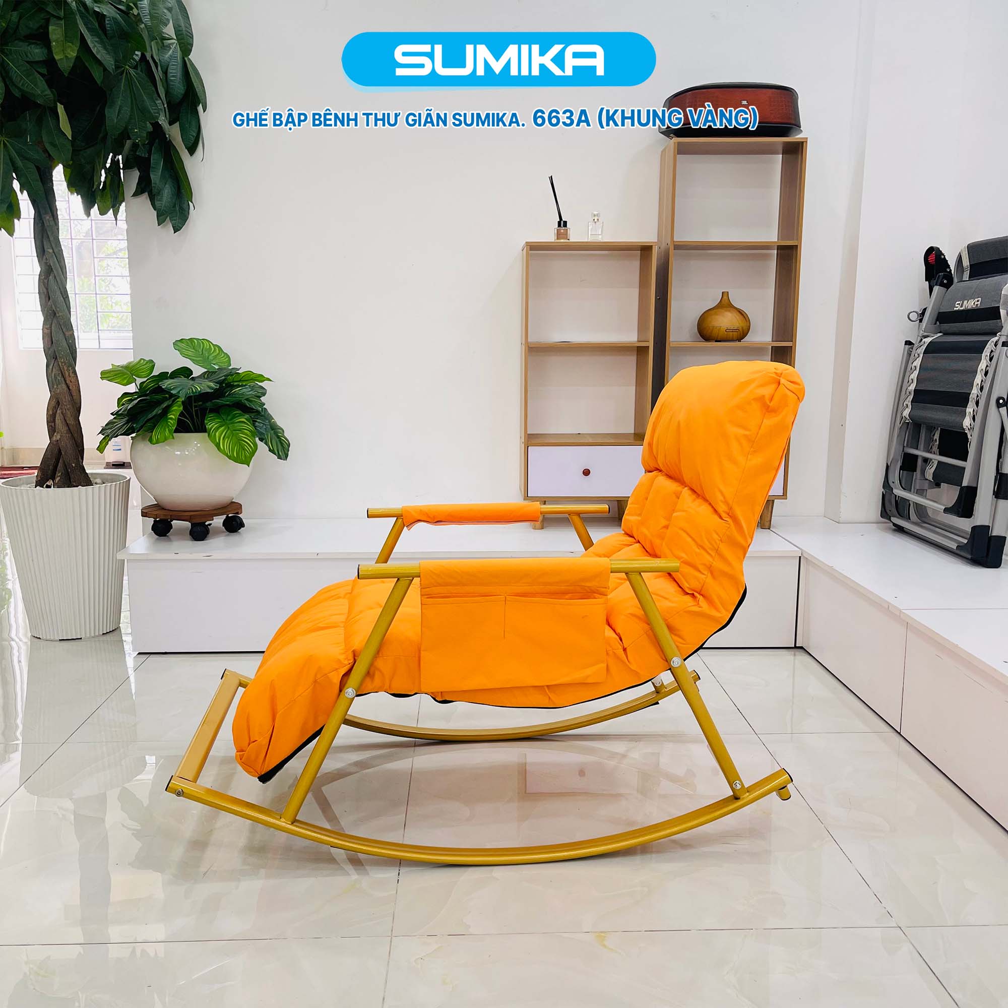 GHẾ BẬP BÊNH SUMIKA 663A (KHUNG VÀNG)