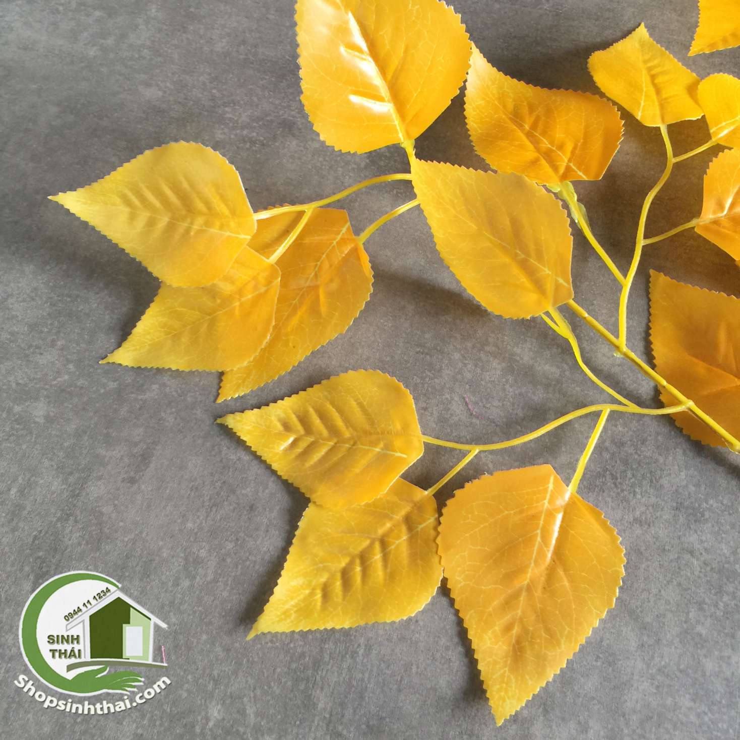 Cành lá si màu vàng - Cành lá giả cao cấp