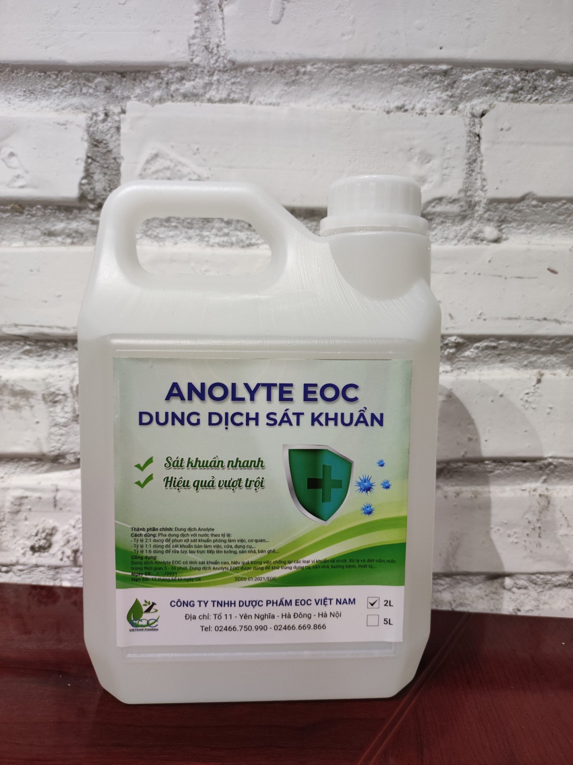 Dung dịch s&aacute;t khuẩn ANOLYTE EOC can 2 l&iacute;t (nước A)