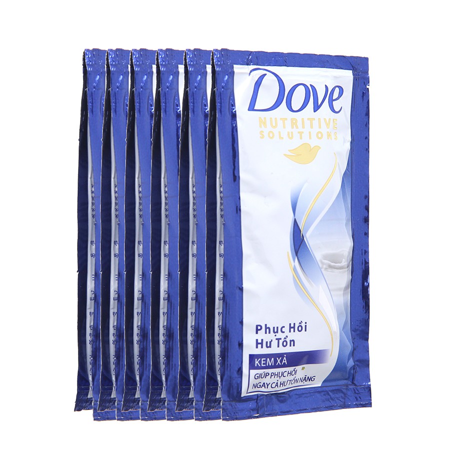 [HCM]Combo 10 Dây Dầu Xả Dove Phục Hồi Hư Tổn 6G (Dây 12 Gói )