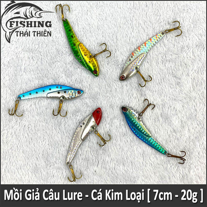 Mồi giả cá kim loại 7cm 20g câu lure cá lóc chẽm chày các loại cá săn mồi