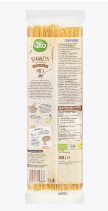 Mì spaghetti hữu cơ - DmBio - 500g