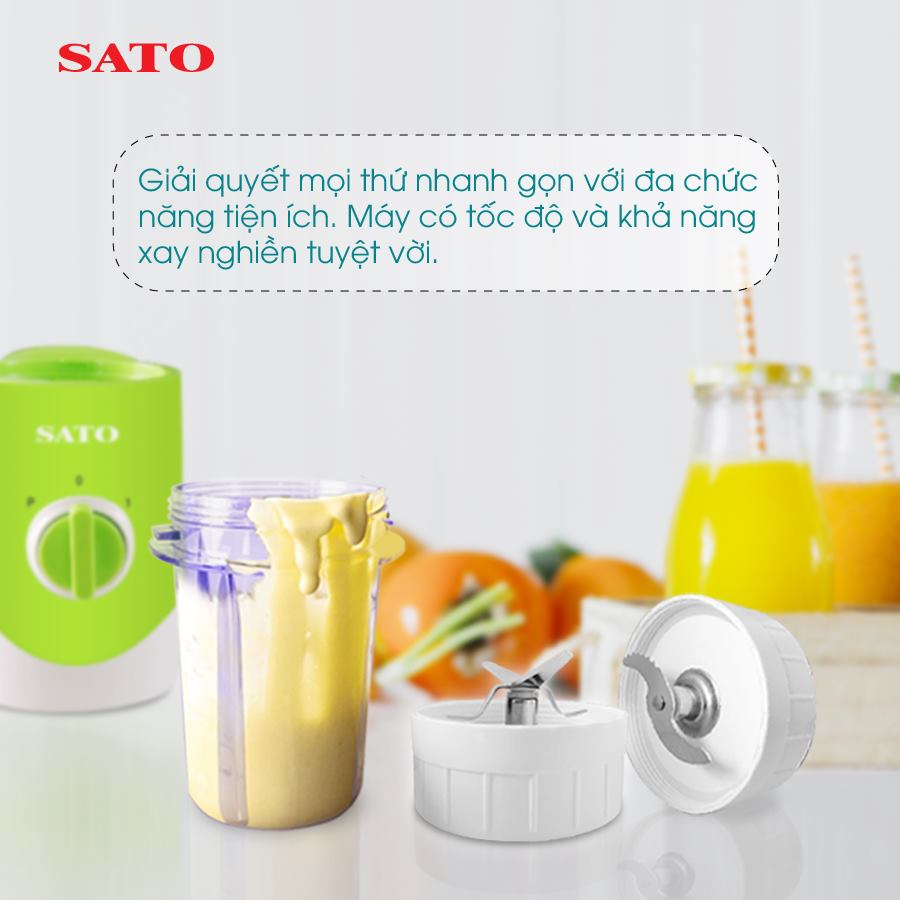 Máy xay sinh tố 3 cối 1.4L Sato MX1101