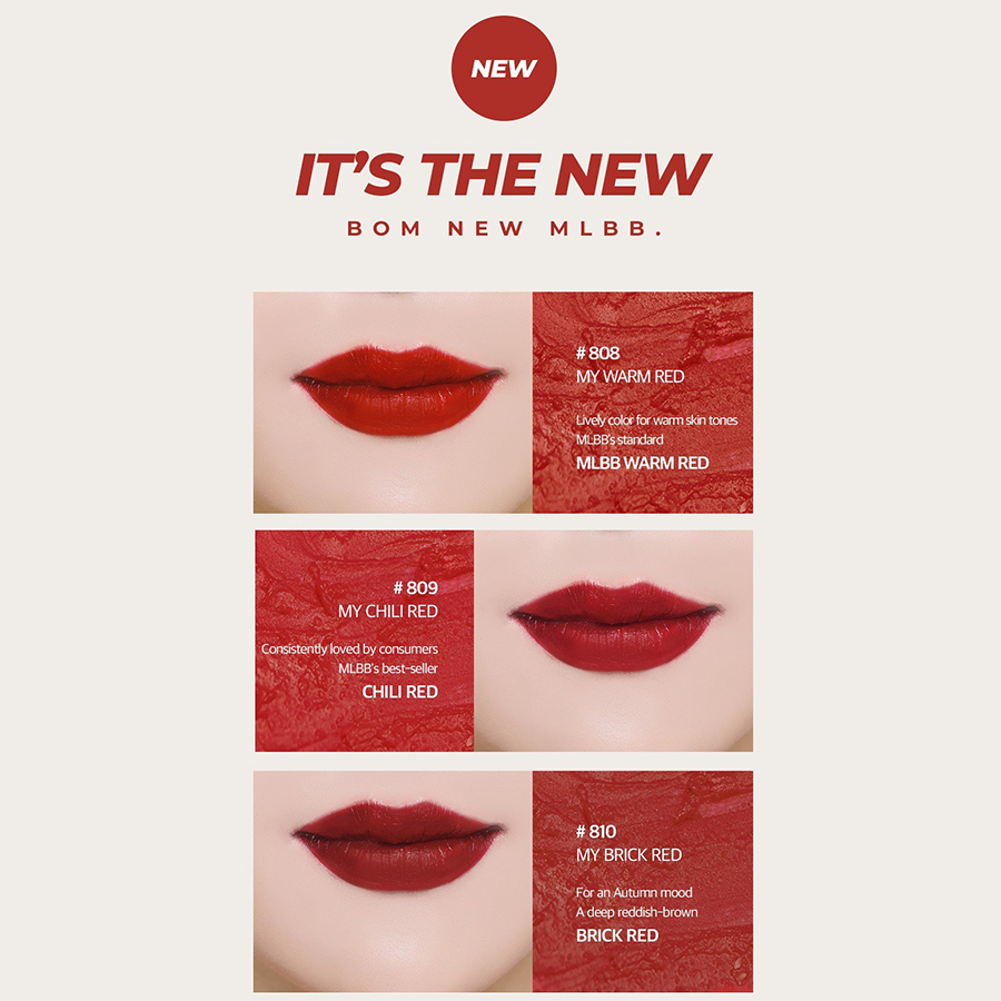 Son Thỏi Lì Siêu Mịn BOM My Lipstick 3.5g
