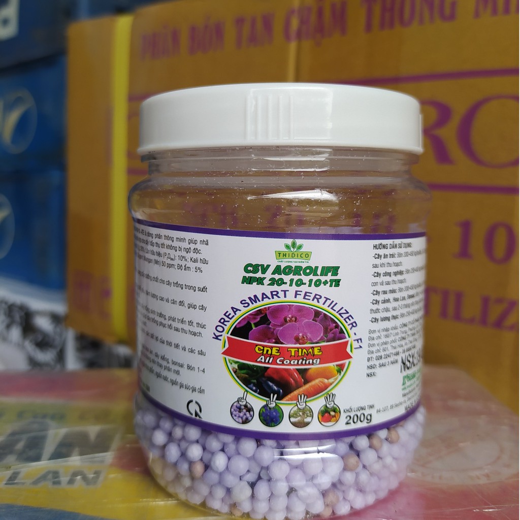 Phân tan chậm Hàn Quốc NPK 20-10-10 - Lọ 150gr (Msp212015) - Mai Huy